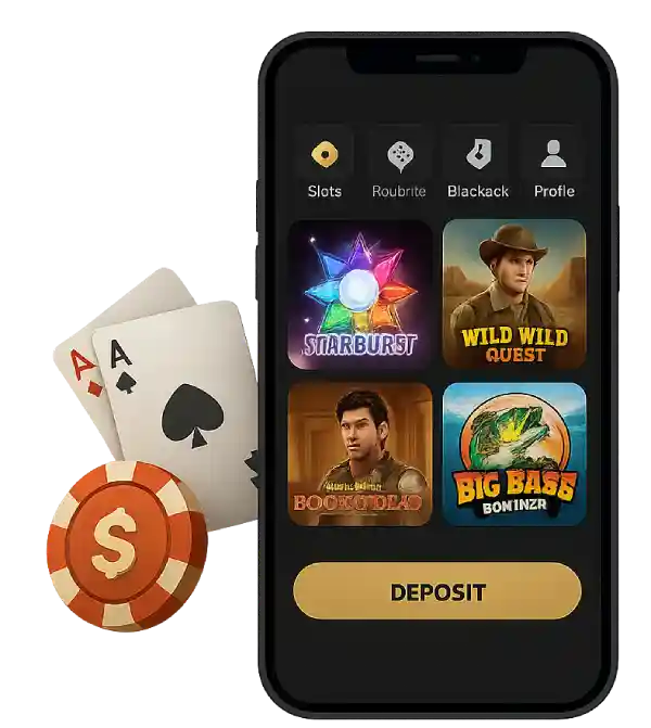 Crownplay mobile casino site on smartphone for Android and iOS users